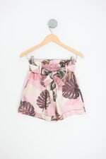 shorts bless feminino estampado com barra italiana e cós com elástico