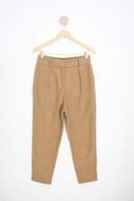 calça de tecido pade d feminina bege