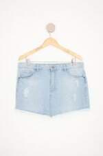 saia jeans C&A feminina azul