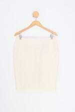 saia yessica feminina off white com fenda e forro