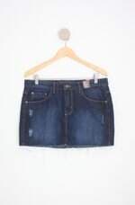saia jeans riachuelo feminina azul