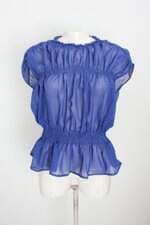 blusa dulce color feminina azul com hotfix