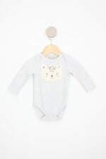body milon kids cinza com bordado