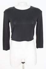 blusa cropped Zara feminina preta