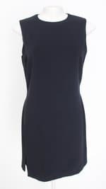 vestido ann taylor feminino preto com com forro e fenda