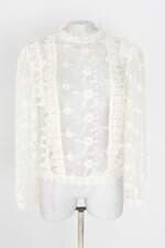blusa forever 21 feminina off white com transparência