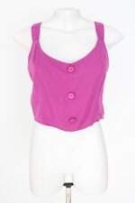 cropped fab store feminino rosa com aplique