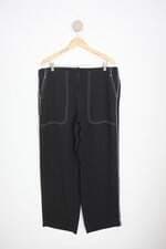 calça de tecido cléo aidar feminina bicolor 