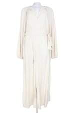 vestido Renner feminino bege com faixa na cintura