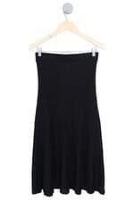 saia C&A feminina preta com plissado