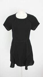vestido lab feminino preto com forro e recortes