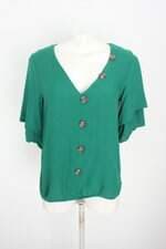 blusa renner feminina verde com aplique