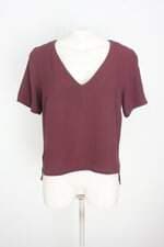 blusa suite para Maria Filó feminina vermelha com barra mullet