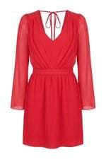 Vestido feminino Daniela Vidiz vermelho com forro