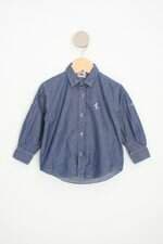 camisa lazy kids azul com bordado