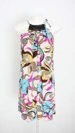 vestido feminino estampado com paetê