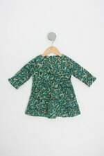 vestido green kids verde floral