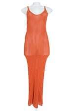 vestido de tricô Zara feminino terracota