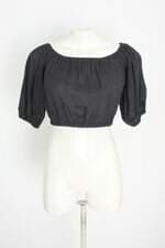 blusa cropped feminina preta