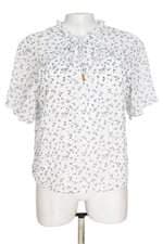 blusa Renner feminina branca floral com forro