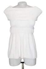 blusa de tricô queluz feminina branca com sobreposição