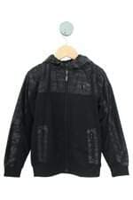 jaqueta Puma kids preta com recortes