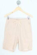 bermuda shorts co masculino bege com cós com elástico