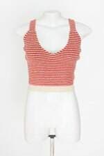 top cropped de tricô Blue Steel feminino colorido