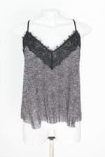 regata shoulder feminina estampada com plissado e renda