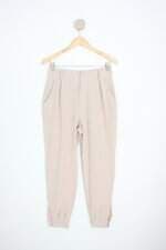 calça de tecido laju feminina bege
