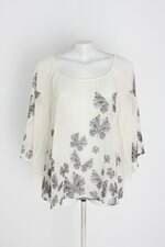 blusa feminina bege com transparência