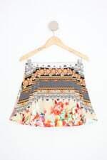 saia pool feminina estampada com pregas