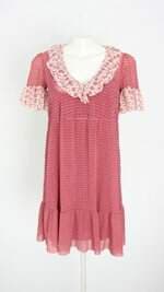 vestido Maria Filó feminino estampado com babado e forro