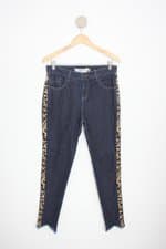 calça jeans villon feminina azul com faixa lateral
