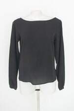 blusa sly wear feminina preta com recortes