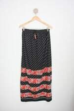 saia feminina preta estampada