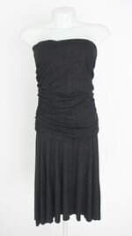 vestido dnk feminino preto com drapeado