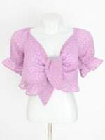 cropped amaro feminino lilás com forro