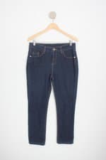 calça jeans a collection feminina azul com bordado