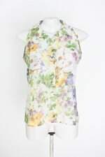 camisa feminina floral com renda