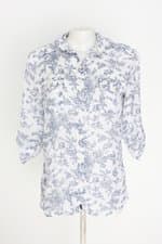 camisa tng feminina estampada com transparência