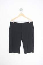 bermuda izod feminina preta com aplique