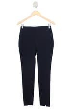calça de tecido Calvin Klein feminina azul com fenda