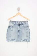 saia jeans Blue Steel feminina azul