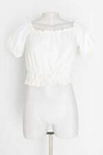 cropped youcom feminino off white com franzido