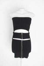 vestido gloria coelho feminino preto com recortes