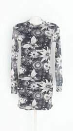 vestido ziovara feminino estampado com forro