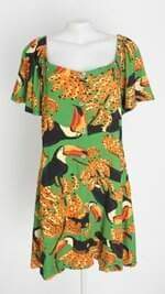 Vestido Curto Farm Estampa Tropical 