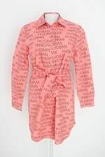 vestido angel city feminino estampado com faixa na cintura