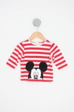 conjunto disney baby vermelho com bordado e cós com elástico